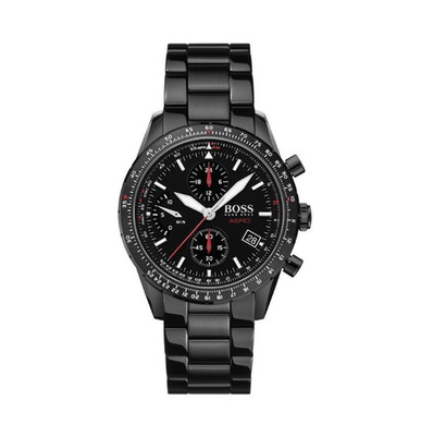 HUGO BOSS HB1513771 Herrenuhr AERO Chronograph Sport Uhr Schwarz Zifferblatt