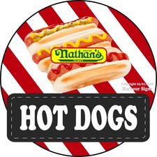 Hot Dogs DECAL snack Concession Food Truck Sticker sc choose size 