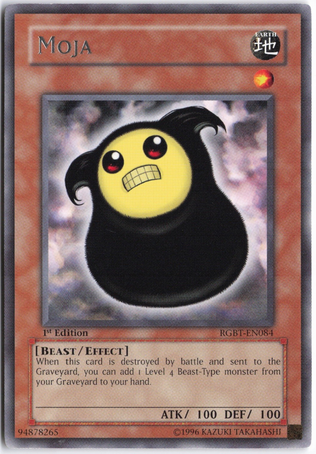 Moja RGBT-EN084 YuGiOh Raging Battle trading card — raw and PSA graded price guide