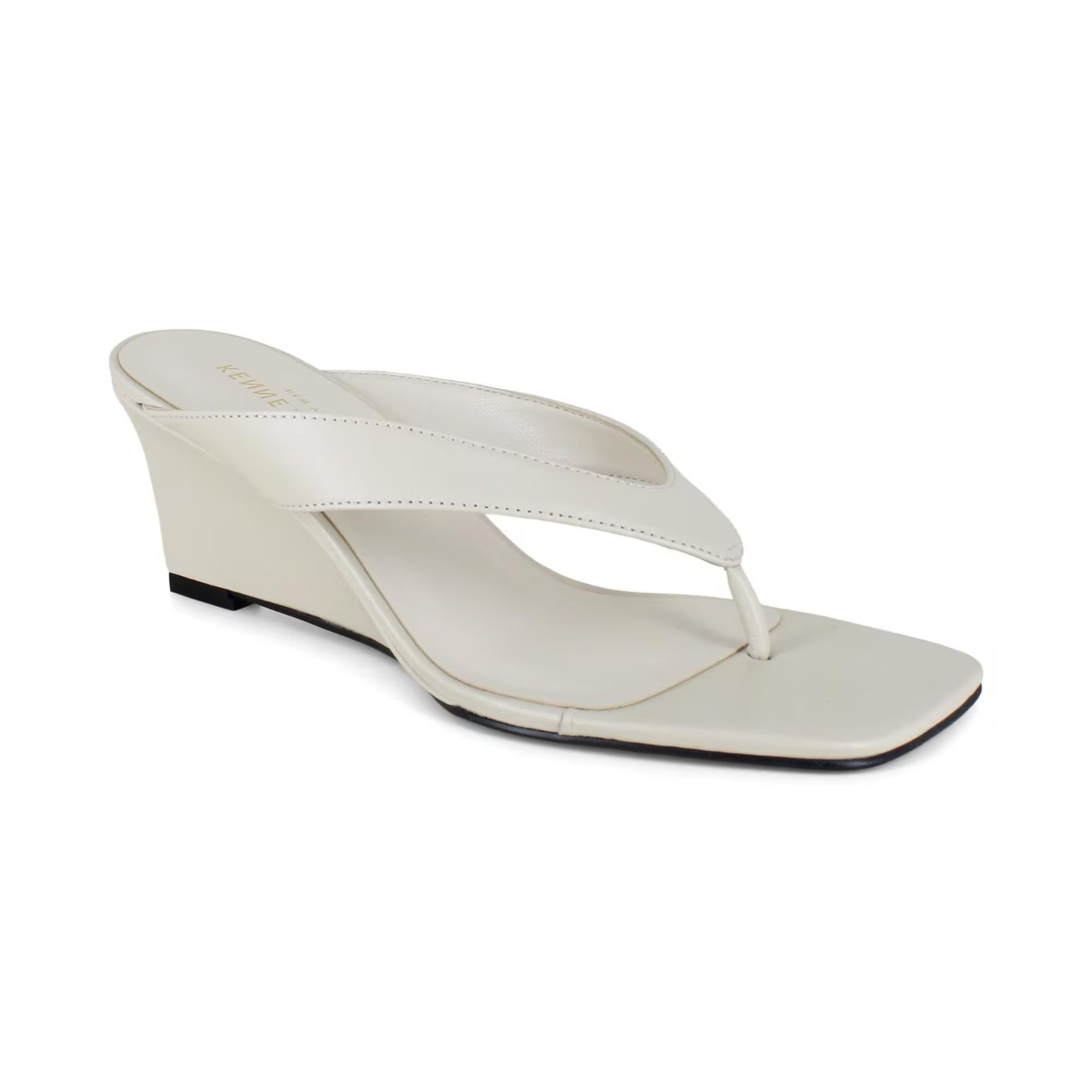 Women's Kenneth Cole New York Susannah Dress Wedge Thong Sandals Ecru