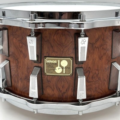 Used Sonor Horst Link Signature Snare Drum 14x8 Bubinga w/ Case
