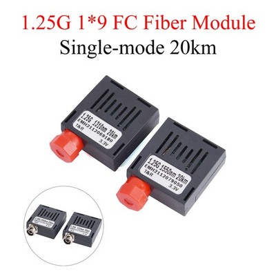 1Pair 1*9 Gigabit Fiber Optical Module 1000M FC UPC APC 1.25G Single ModeA+B Kit