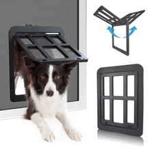 Dog Door for Sliding Door, Lockable Dog Screen Door with Magnetic Closure Eas...