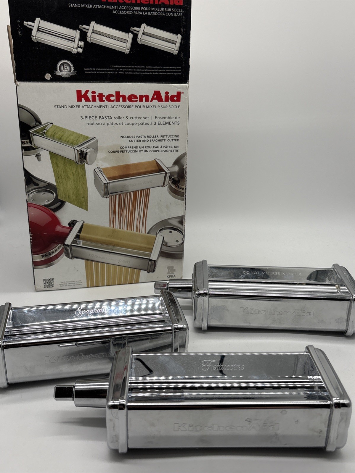 KitchenAid 3-Piece Pasta Roller Cutter Stand Mixer Attachment Set *READ