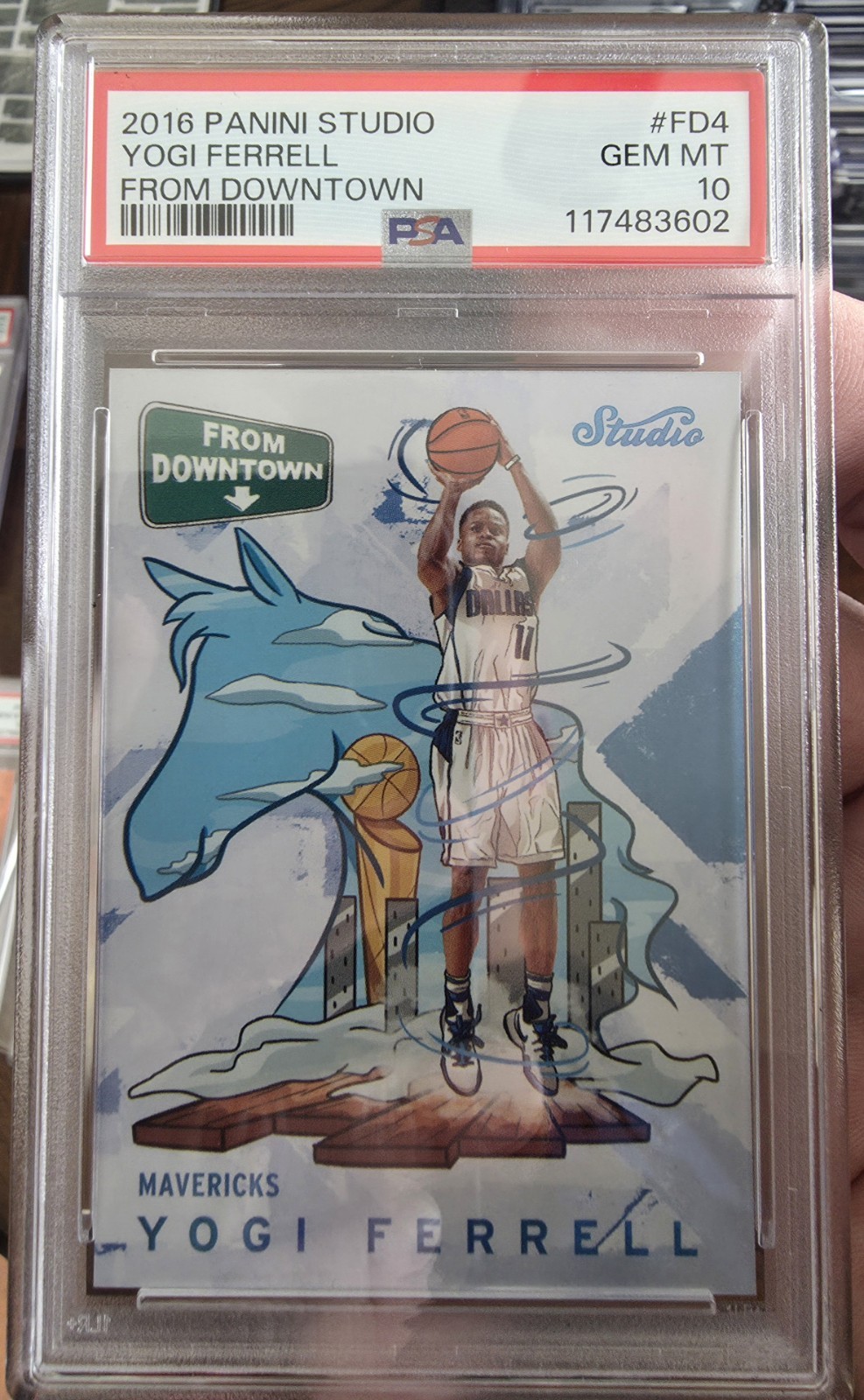 2016-17 Panini Studio #FD4 Yogi Ferrell From Downtown PSA 10 Rookie SSP CASE HIT