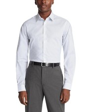 Calvin Klein Steel, Men's Regular Fit Dress Shirt, Blue,L 16/ 34-35