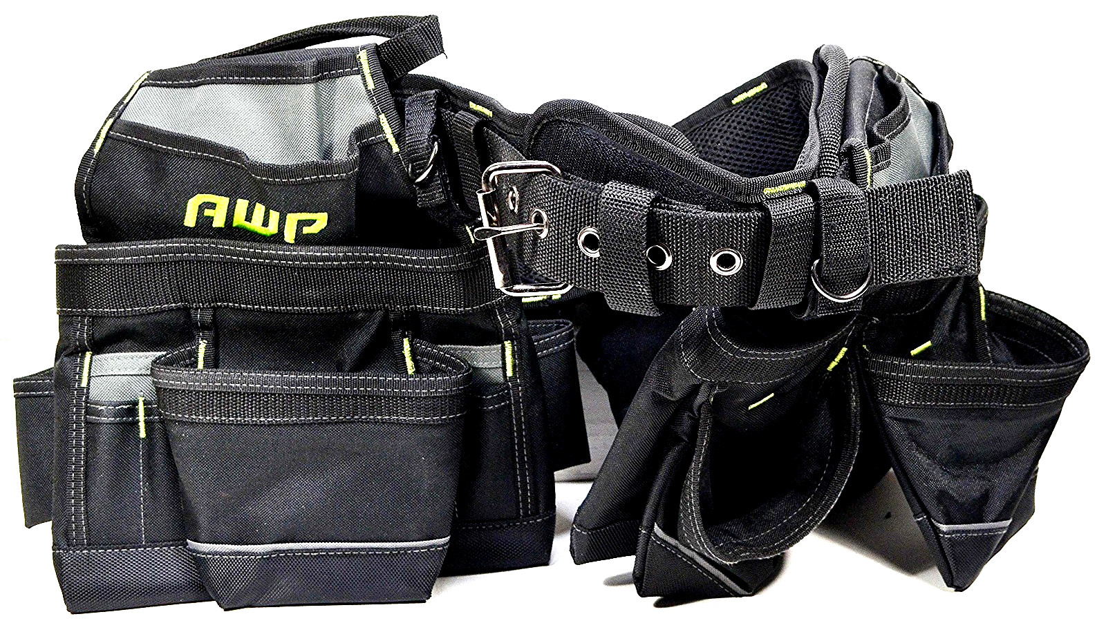Large AWP Tool Belt 54" length 13 pockets 5 metal rings 1 hammer loop P/N:ZDW100
