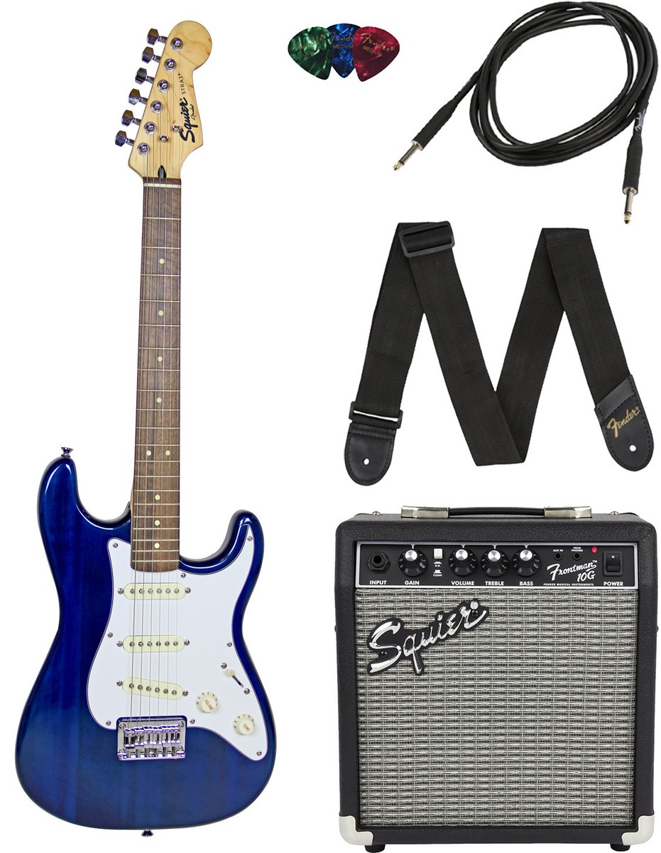 Fender Squier Short Scale 24-Inch Strat Pack - Transparent