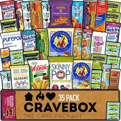 Healthy Snack Box (35 Count) Mother's Day Variety Pack Care Package Gift Bask...