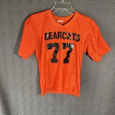 Don Alleson Athletic Jersey Youth Size Medium Aledo Bearcats 77 Orange Nylon