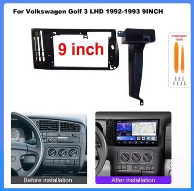 Radioblende VW Golf 3 MK3 1992-1993 LHD 9 Zoll Android Radio Rahmen Einbaurahmen