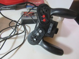 Vintage Virtual Boy with many computer games and 3D adapter, Water World, Mario