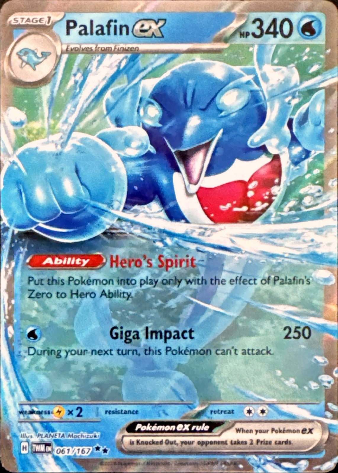 Pokemon Palafin ex 61 - Twilight Masquerade - NM