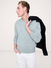Men's Cashmere-Cotton Crew-Neck Sweater