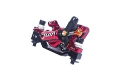 Juin Tech GTP4 Post Mount 4-Piston Road E-Bike Hydraulic Brake Caliper Red Set