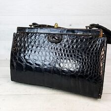 Crocodile, Alligator Black 1950s Vintage Bags, Handbags Crocodile, Alligator Black 1950s Vintage Bags, Handbags