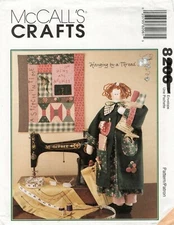 McCall's 8206 Sewing Doll (23") and Mini Wall Quilt (14x16) UNCUT Sewing Pattern