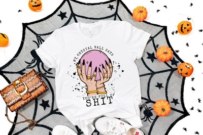 My Crystal Ball Says Your Full Of Shirt, Women Halloween T-shirt