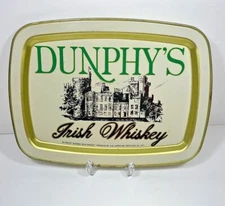 Dunphy's Irish Whiskey Serving Tray Bar Drink Platter American Distilling Co EUC