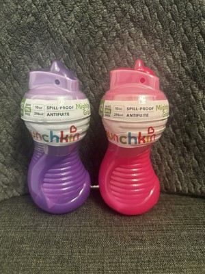 Munchkin Mighty Grip Flip Straw Spill-Proof 10oz Cup BPA Free 1yr+ Purple & Pink
