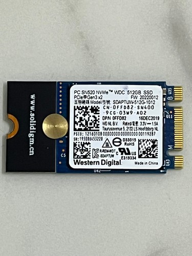 WD PC SN520 NVMe SDAPTUW-512G-1012 512 GB SSD M.2 2242 PCIe3x 2 para portátil T480 - Imagen 2 de 3
