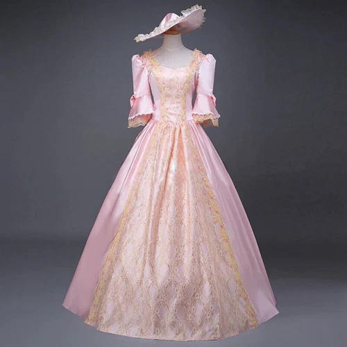 Women Vintage Fancy Dress Gowns Renaissance Medieval Victorian Cosplay Costume - Picture 2 of 24