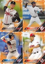 2016 Pro Debut Orange Base Parallel Omar Garcia #4 Brewers /25