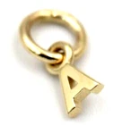 Genuine 9ct 9kt Tiny Very Small Yellow Gold Initial Pendant / Charm A