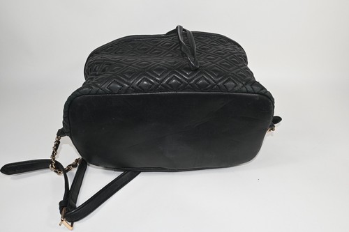Tory Burch Fleming Quilted Black Leather Backpack - Imagen 8 de 17