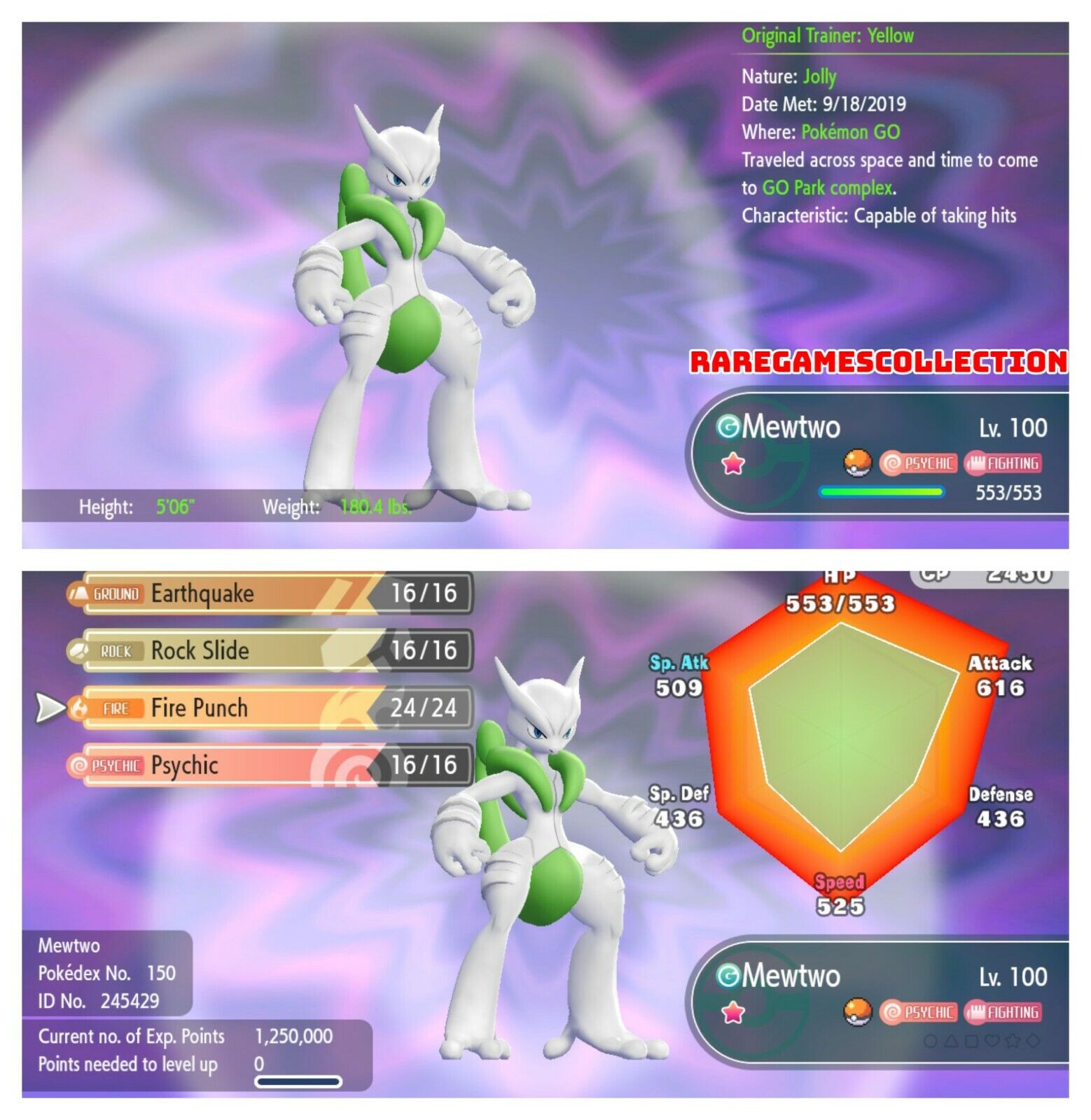 Mewtwo shiny/Leia descrição - Pokemon GO - GGMAX