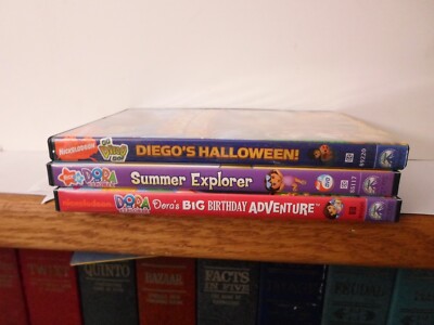 Tested ! Dora the Explorer/Diego DVD Lot Halloween/Big Birthday
