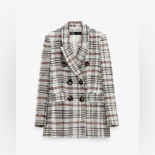 Textured Check Blazer