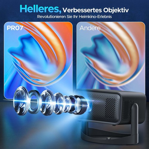 Mini Beamer UHD 4K Projektor LED WiFi6 Bluetooth Android Heimkino für iPhone/iOS - Bild 6 von 9