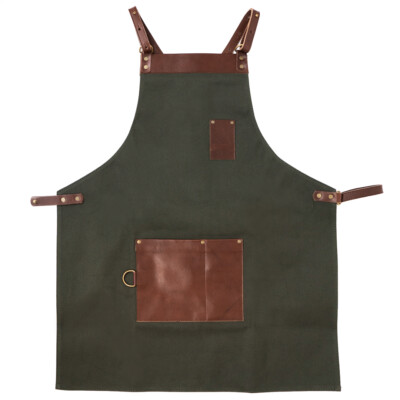Leather Canva Barber Apron Crossback Hairstylist Hair Stylist Gift Salon Apron