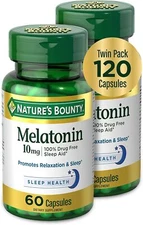 Nature's Bounty Melatonin, Promotes Relaxation and Sleep Health, 10mg,... 