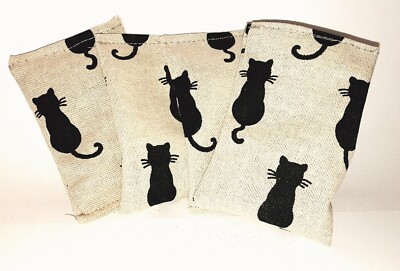 3er Set ''Black Cats'' Katzenspielzeug Kräuterkissen catnip Baldrian Katzenminze