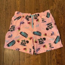 MENS Wave Zone L Retro Vibes Tropical Swim Shorts
