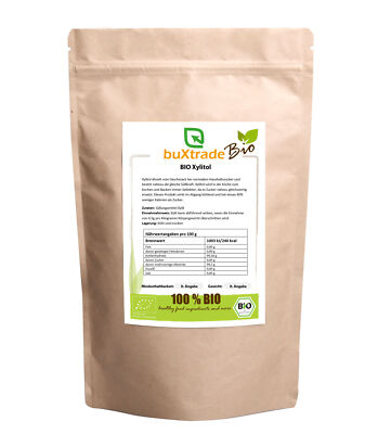 5x 1 kg | BIO Xylitol | Süßungsmittel | Bio Qualität | Buxtrade | Xylit