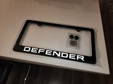 Reflectivd Defender License Plate Frame Real Carbon Fiber W/ Screws & Caps