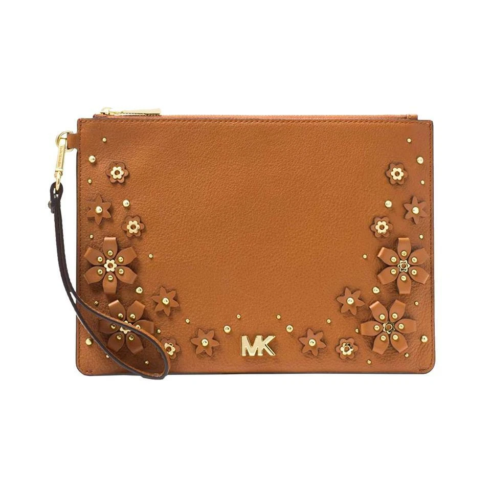 Michael Kors Floral Embellished Leather Shoulder Strap