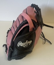 Rawlings Youth Glove  PL90P REG 9  Performance Pink  Black Players Series