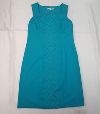 BODEN SIZE 10-14UK WOMENS TEAL SLEEVELESS PENCIL TUNIC MIDI SHEATH DRESS LADIES