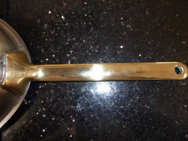 SPRING GOLDSTAR CULINOX Schweiz Pfanne Fischpfanne Edelstahl Gold Griff TOP RAR - Bild 4 von 4