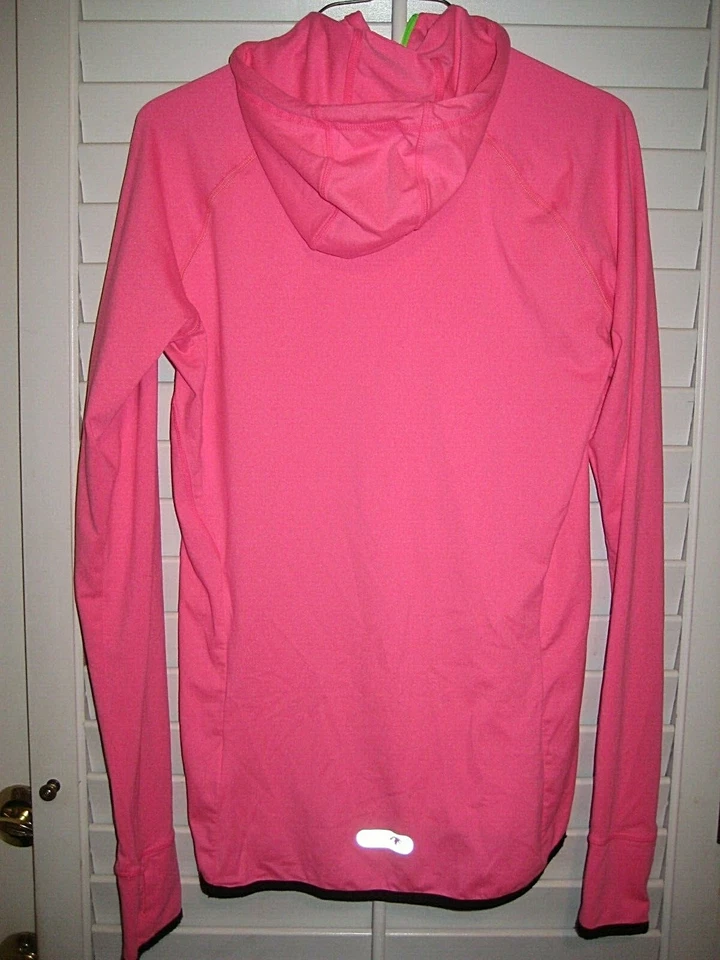 Beautiful asics Training Women's Pink MOTION DRY Hoodie Size Medium w/Thumbslits - Image 3 of 4