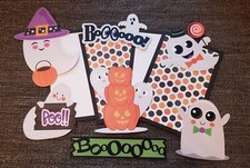 Halloween scrapbook page set photo mats printed die cuts set 688