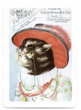 cat advert wide swap cards playing card single