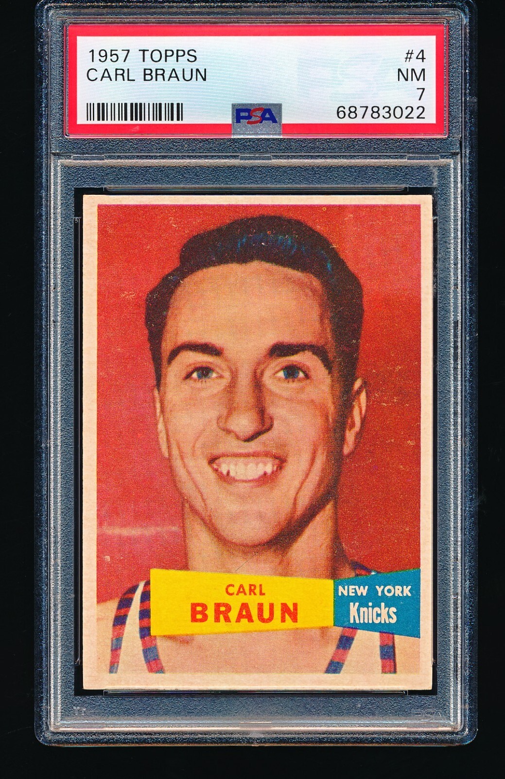 1957 Topps CARL BRAUN #4 PSA 7