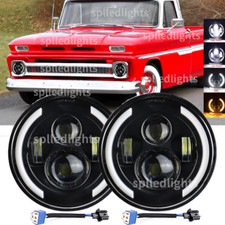 Pair 7 Led Headlights Fit For Chevrolet C10 Pickup 1962 1963 1964 1965-1980