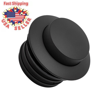 Pop-up Tank Gas Cap Matte Black Vented Flush Mount Fuel Filler Cap For Harley US