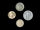 4 Coin US Estate Lot Set Buffalo Indian Head BU Wheat & Standing Liberty